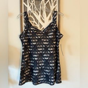NIC+ZOE Black and White Patterned Camisole